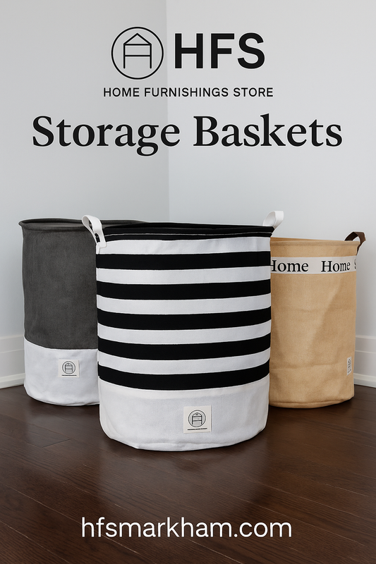 HFS Premium Laundry Basket Set – 3 Stylish Storage Solutions in One Pack | Durable, Foldable & Spacious (Black Stripe, Beige Home, Grey Minimalist)