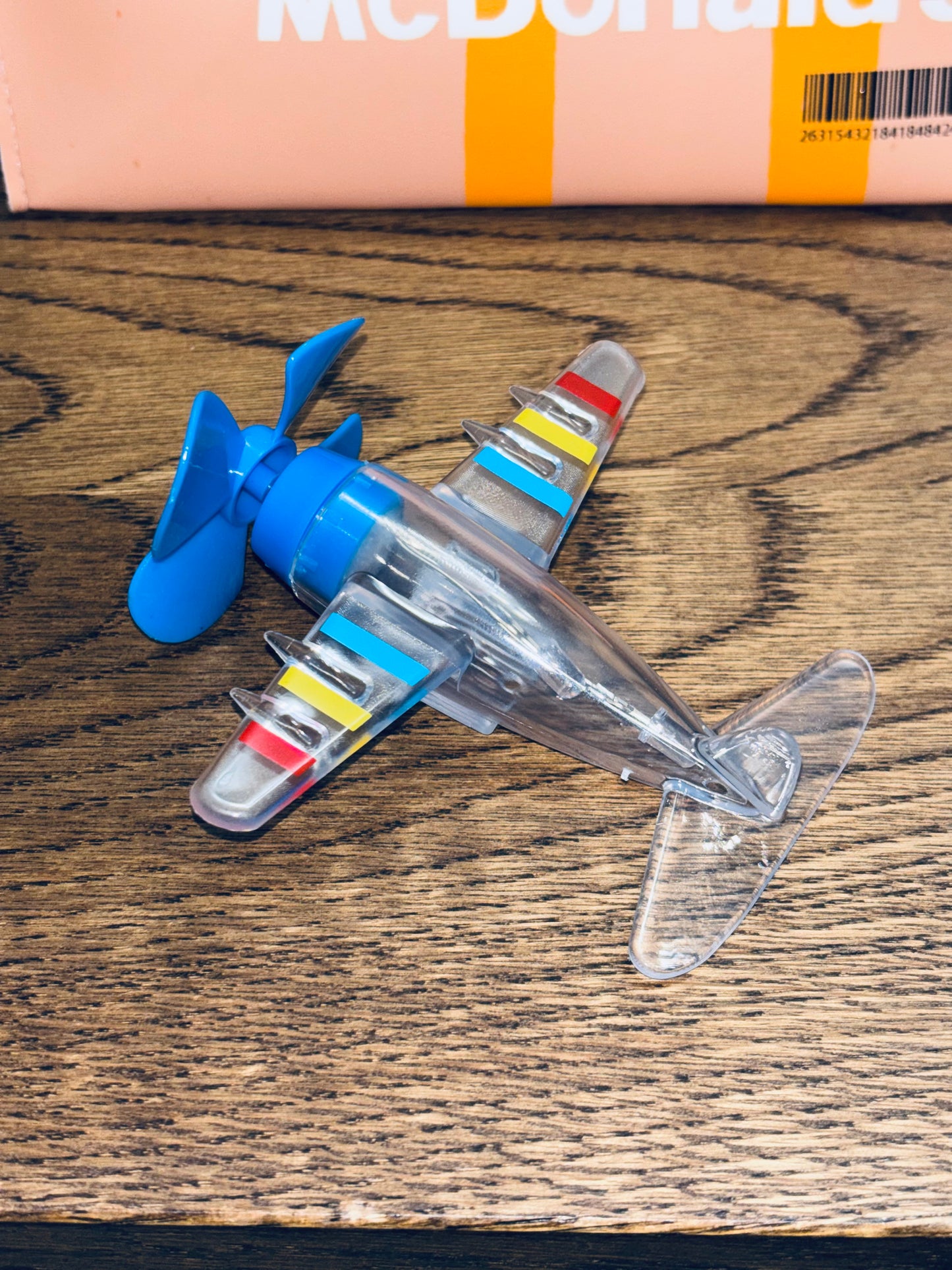 Wind-powered light-up airplane