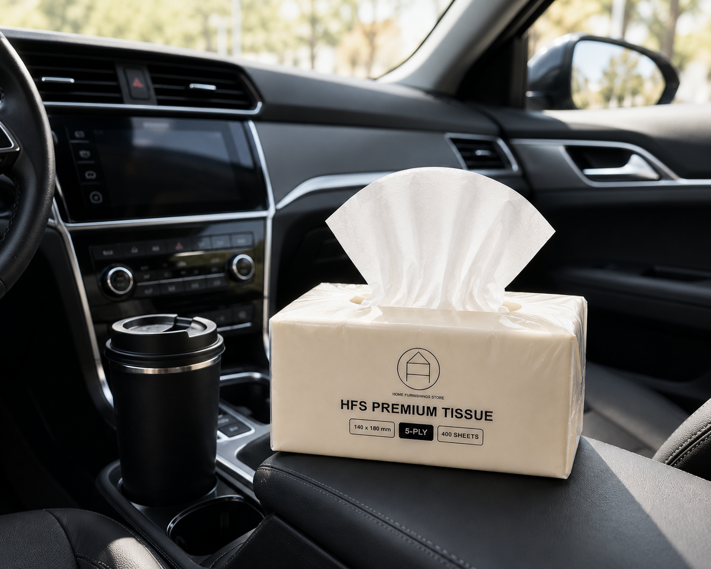 HFS Premium Bamboo Facial Tissue – 5 Ply Soft & Strong Tissue (8 Pack)